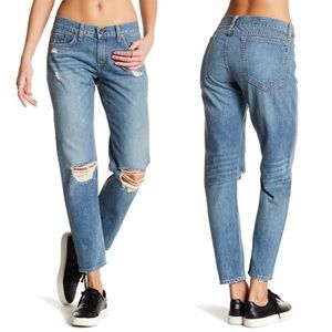 Rag & Bone Jeans 26 Boyfriend In Moss Wholes!